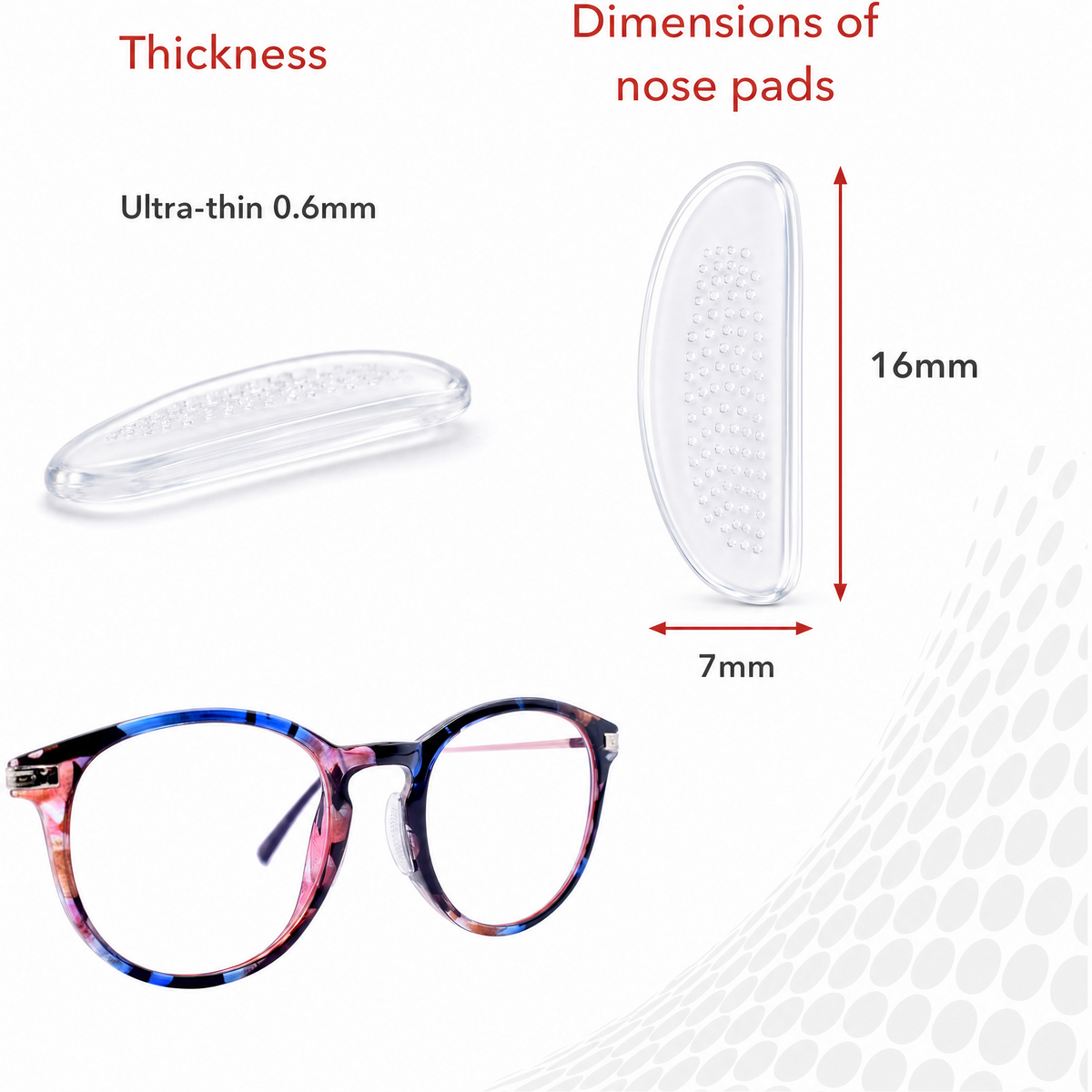 Truview Eyeglass Nose Pads